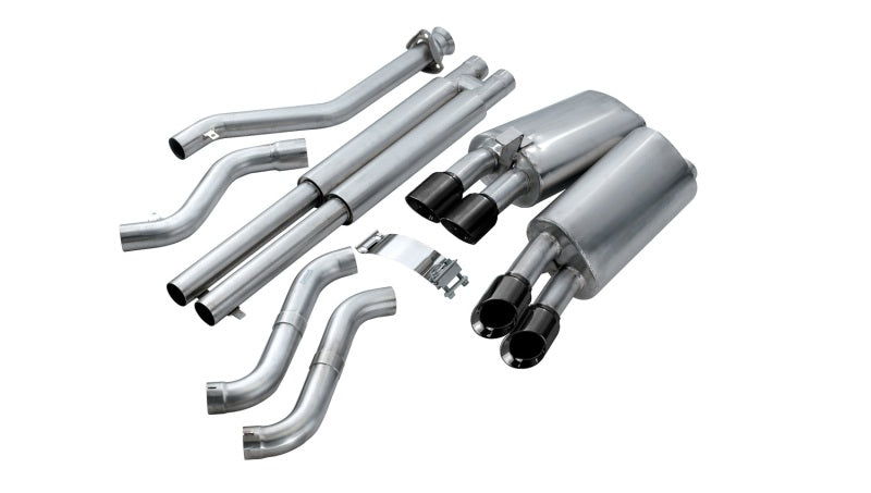Corsa Sport Cat-Back Exhaust w/ Twin 3.5in Black Tips 96-96 Chevrolet Corvette C4 5.7L V8 LT4 14118BLK