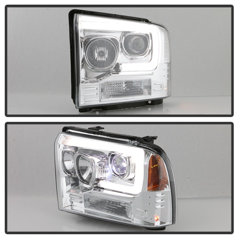 Spyder Platinum Ford F250/350/450 05-07 High-Power LED Module Proj. Headlights-Chrome (PRO-YD-FS05V2 5087904