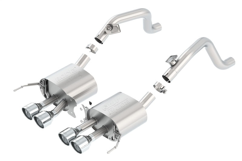 Borla 14-15 Chevy Corvette C7 w/o AFM w/o NPP Atak Rear Section Exhaust Quad Rd RL Tips 11881