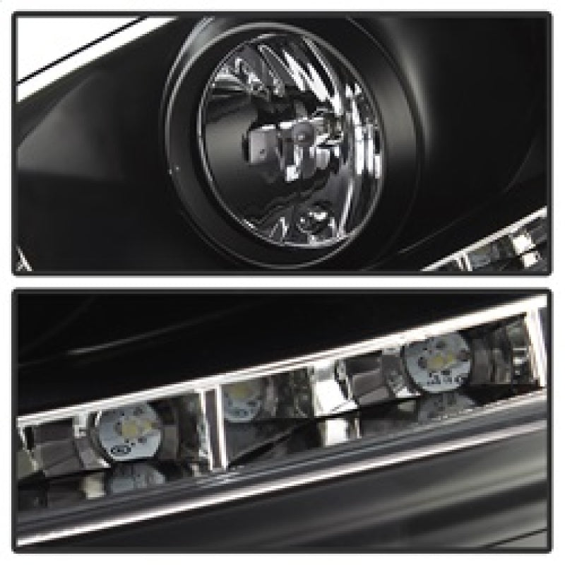 Spyder Volkswagen GTI 06-09/Jetta 06-09 Halogen Model Only - DRL Black PRO-YD-VG06-DRL-BK 5017505