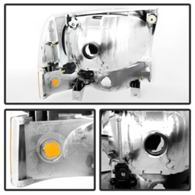 SPYDER Xtune Ford F250/350/450 Superduty 99-04 Crystal Headlights w/ Bumper Lights HD-JH-FF25099-AM-C 9025419