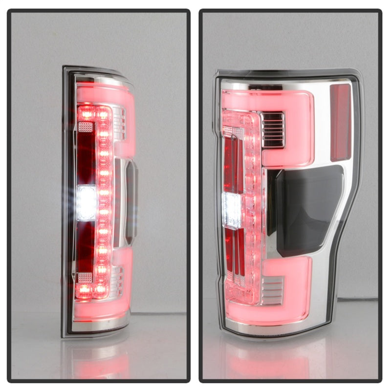 Spyder 17-18 Ford F-250 SD (w/Blind Spot Sensor) LED Tail Lights - Chrm (ALT-YD-FS17BS-LED-C) 5085641
