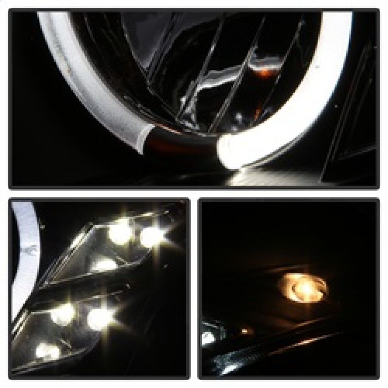 Spyder Infiniti G35 03-07 2DR Projector Halogen - LED Halo DRL Blk High H4 PRO-YD-IG35032D-DRL-BK 5011060