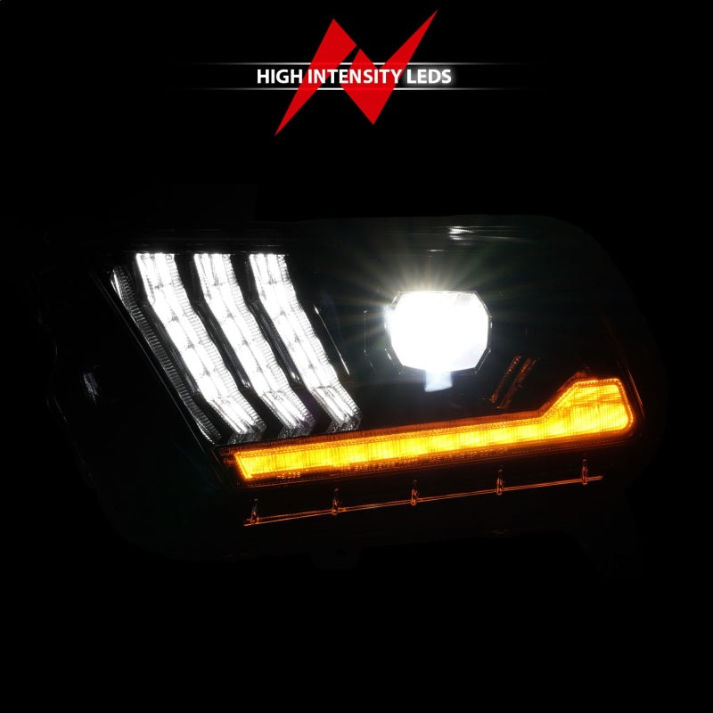 ANZO 10-14 Ford Mustang LED Projector Headlights w/Sequential Light Tube (NON HID Compatible) 121577