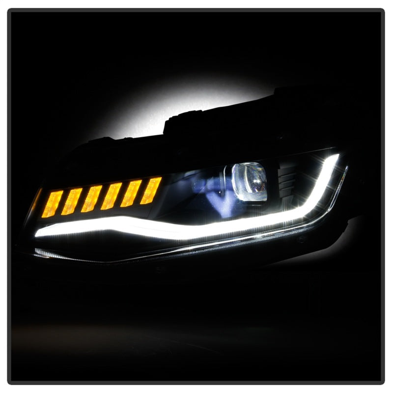 Spyder Chevy Camaro 16-18 HID Model Full LED Headlights Black PRO-YD-CCAM16HIDAP-SEQ-BK 5087355