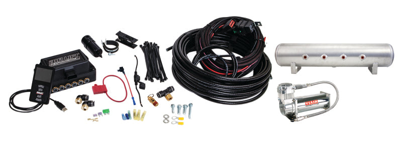 AIRLIFT 3P(1/4" Air Line,4 Gallon 7-Port Lightweight Raw Alum.VIAIR 444C Comp)