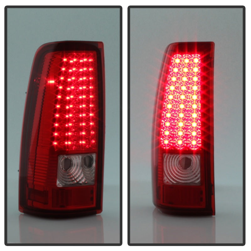 SPYDER Xtune Chevy Silverado 1500/2500/3500 99-02 LED Tail Lights Red Clear ALT-ON-CS99-LED-RC 5008831