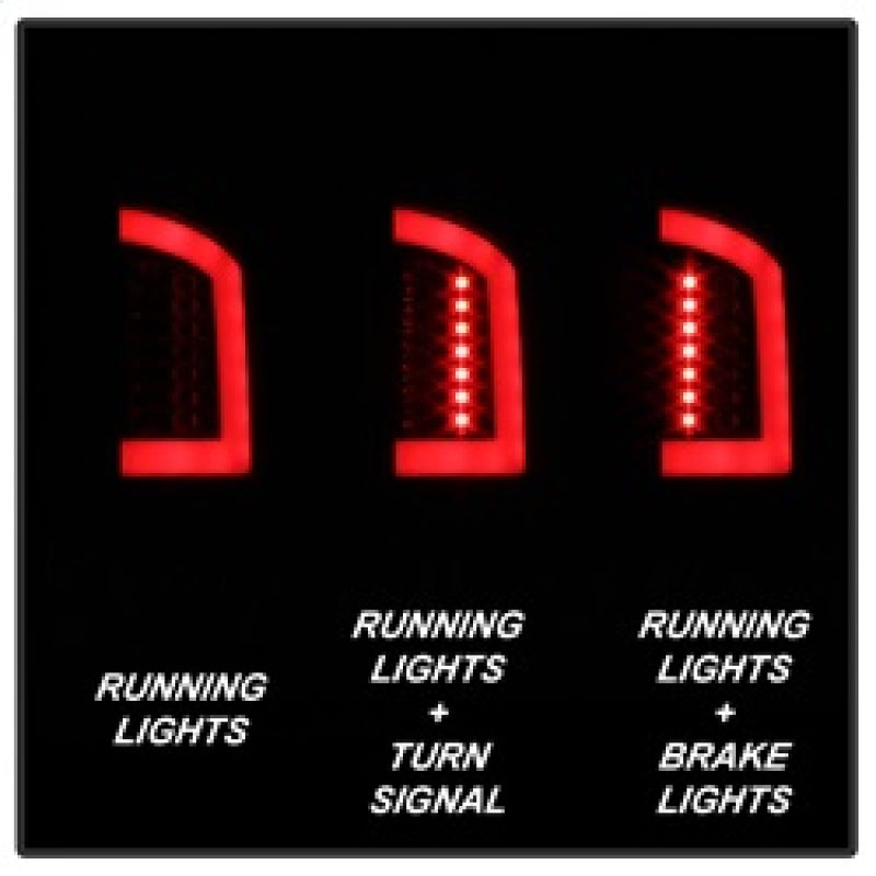 Spyder 07-09 Dodge Ram 2500/3500 V3 Light Bar LED Tail Lights - Blk Smoke ALT-YD-DRAM06V3-LBLED-BSM 5084279