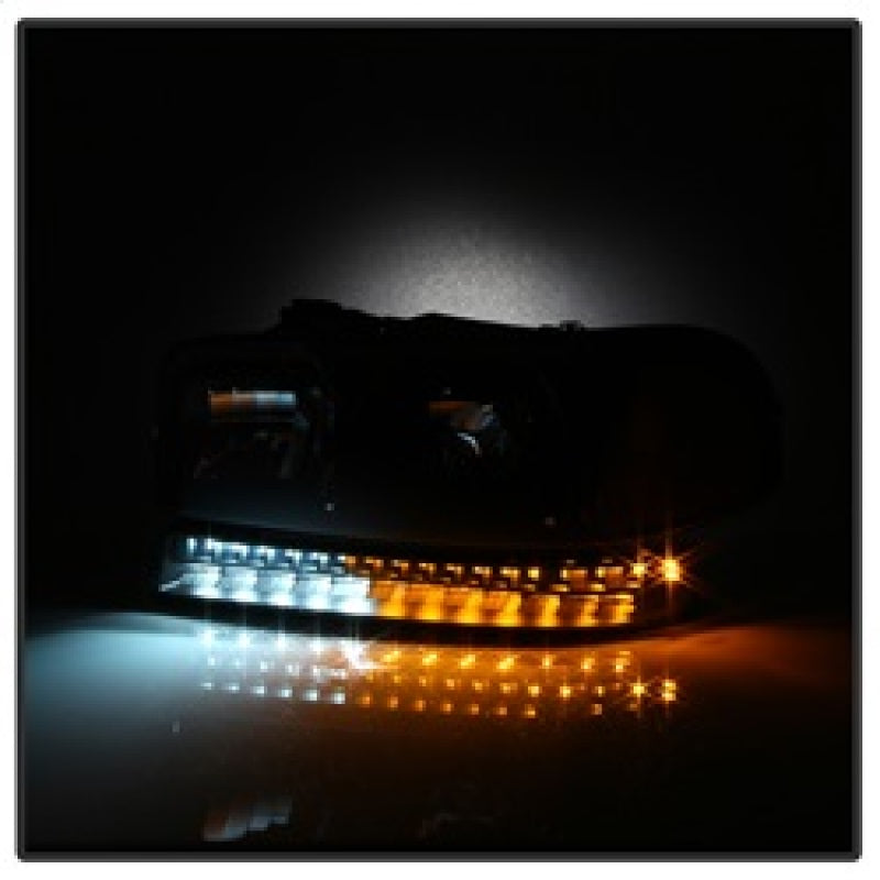SPYDER xTune GMC Sierra 99-06 /Yukon 00-06 Headlights & LED Bumper Lights - Black HD-JH-GS99-LED-SET-BK 9037399