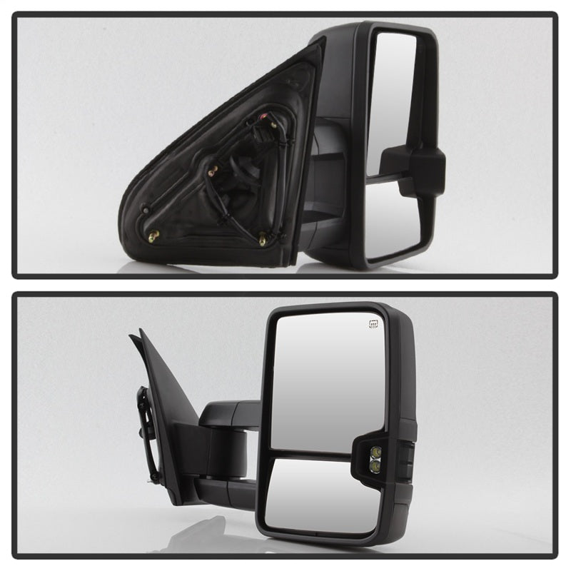 SPYDER xTune Chevy Silverado 14-16 Heated Smoke LED Signal Telescoping Mirrors MIR-CSIL14S-G2-PWH-SM-SET 9936739