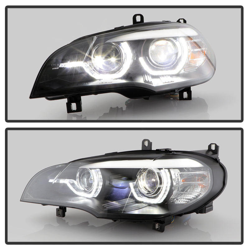 Spyder BMW X5 E70 07-10 Xenon/HID AFS High-Power LED Headlights - Black PRO-YD-BMWE7007AFSHIDAP-BK 5088239