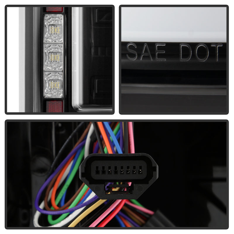 SPYDER Dodge RAM 1500 19-21 Factory LED Model LED Tail Lights - Red Clear ALT-YD-DR19LED-SEQ-BK 5088505