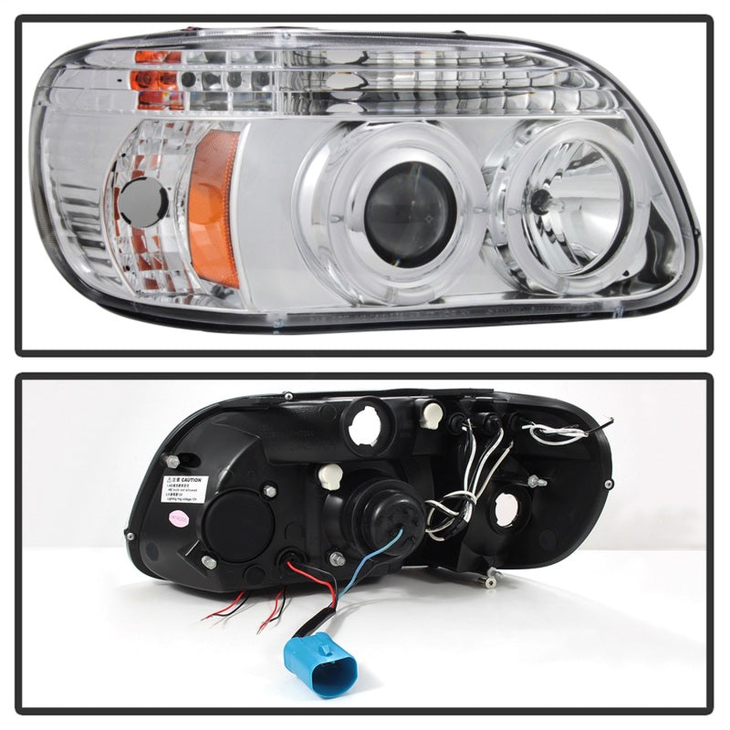 Spyder Ford Explorer 95-01 1PC Projector Headlights LED Halo Chrm PRO-YD-FEXP95-HL-1PC-C 5010148