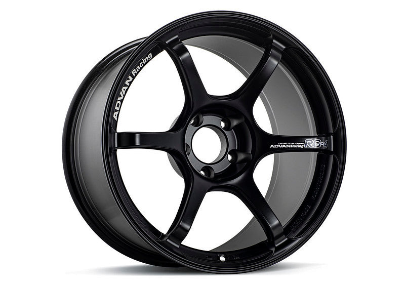 Advan RG-4 18x10.5 +15 5-114.3 Semi Gloss Black Wheel YA48L15ESB
