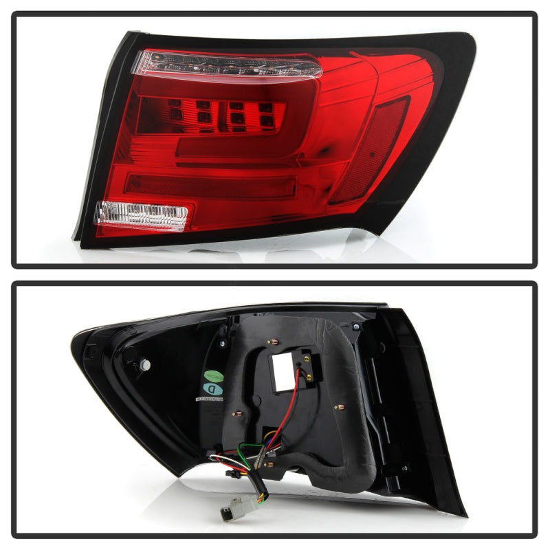 Spyder 08-11 Subaru Impreza WRX 4DR LED Tail Lights - Red Clear ALT-YD-SI084D-LED-RC 5087973