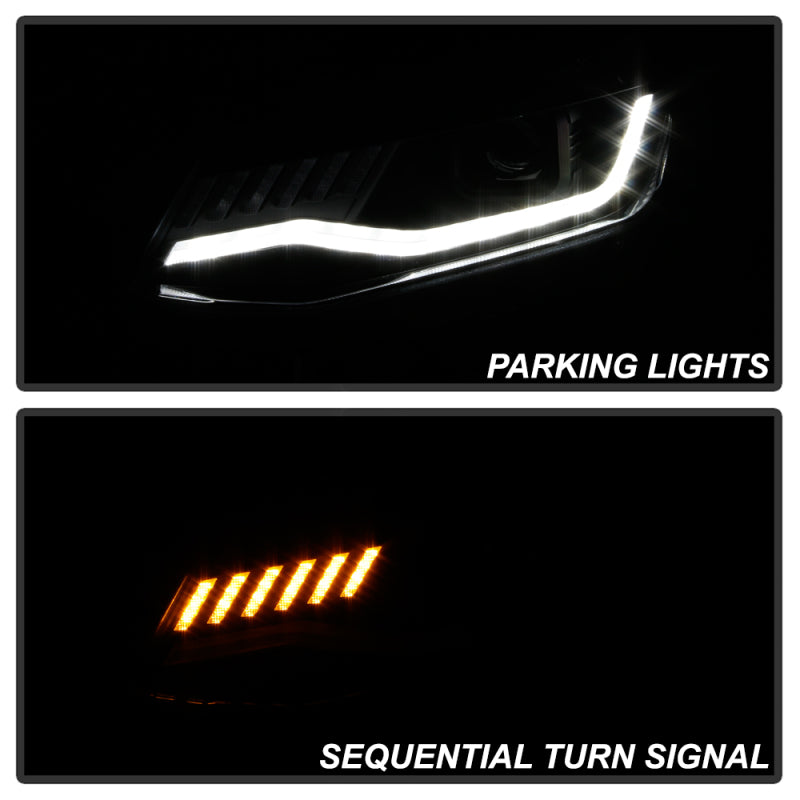 Spyder Chevy Camaro 16-18 (Do Not Fit Halogen) Projector Headlights Black PRO-YD-CCAM16HIDSI-SEQ-BK 5087379