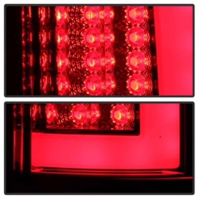 Spyder 07-09 Dodge Ram 2500/3500 V3 Light Bar LED Tail Lights - Red Clear (ALT-YD-DRAM06V3-LBLED-RC) 5084286