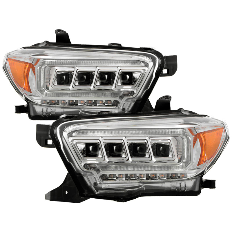Spyder 16-20 Toyota Tacoma Halogen Model Only High-Power LED Headlights - Chrome PRO-YD-TT16HALAP-C 5088369
