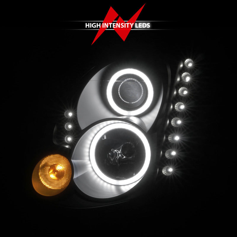 Anzo 2003-2007 Infiniti G35 Projector Headlights w/ Halo Black (CCFL) (HID