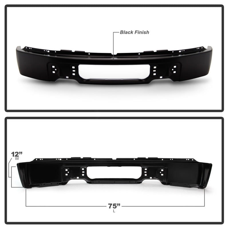 Spyder Ford F150 09-14 w/o Fog Light Hole Front Bumper - Black (OEM 9L3Z17757CPTM) 9948466