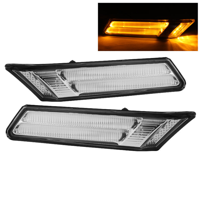 SPYDER Xtune Porsche 911 997 05-07 Side Marker Light Amber LED Clear SML-ON-P99705-AMLED-C 5077219