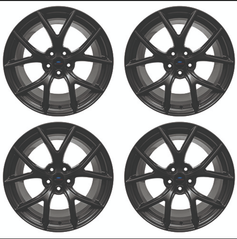 Ford Racing 15-20 Mustang19x10.5in & 19x11in Wheel Kit w/TPMS - Matte Black M-1007K-DC19XMB