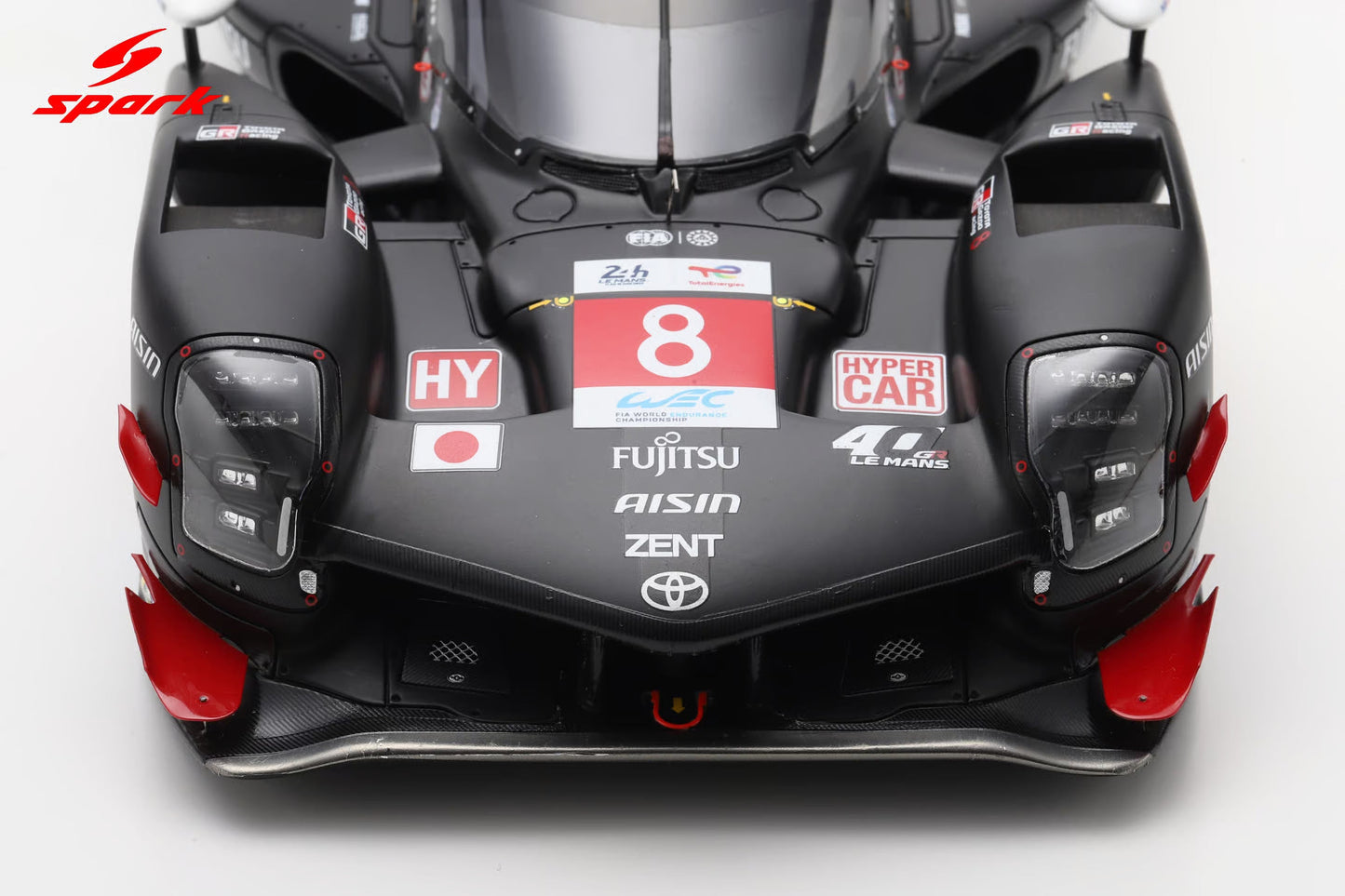 Spark Model Toyota GR010 Hybrid LMDh Team Toyota Gazoo Racing #8 WEC 24hrs Le Mans 2025 Black 1:18 WITH DISPLAY