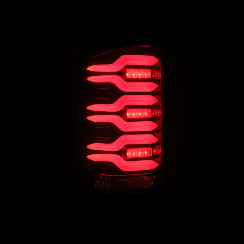 AlphaRex 14-18 GMC Sierra 1500/2500HD/3500HD LUXX-Series LED Tail Lights Blk/Red w/Actv Lgt Seq. Sig 630050 *Discontinued