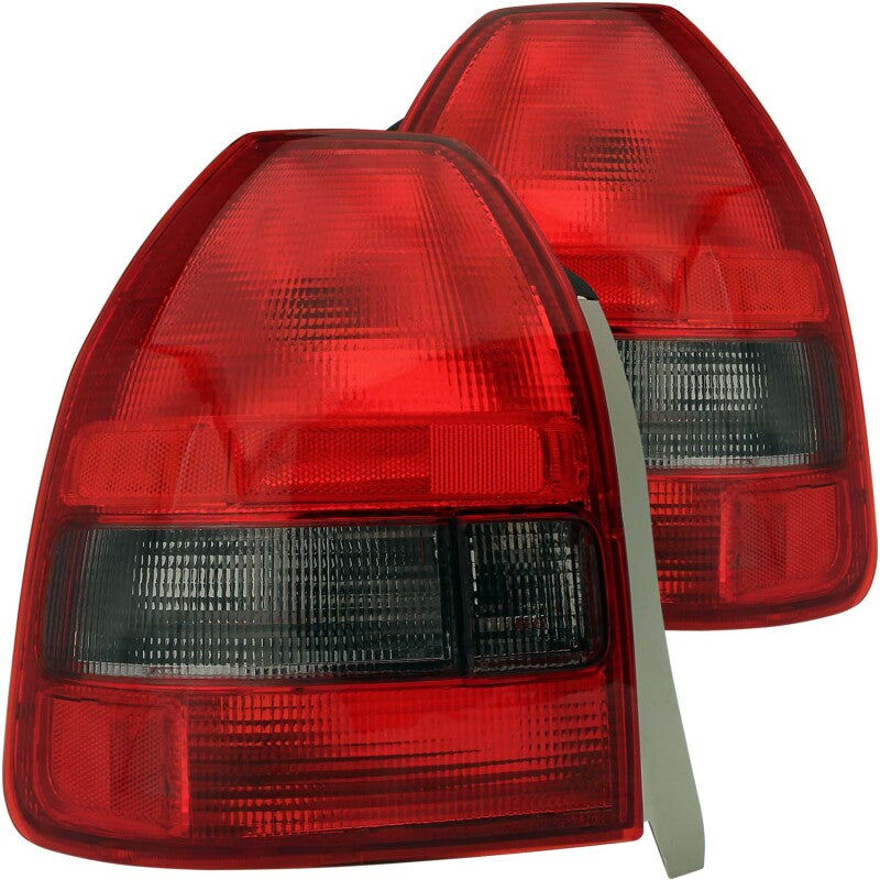 Anzo 1996-2000 Honda Civic Tail lights Red/Smoke