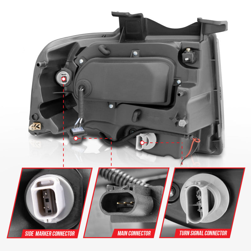 Anzo 2007-2014 Ford Expedition Projector Headlights Chrome