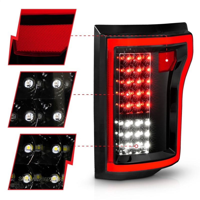 Anzo 2015-2016 Ford F-150 LED Taillights Black