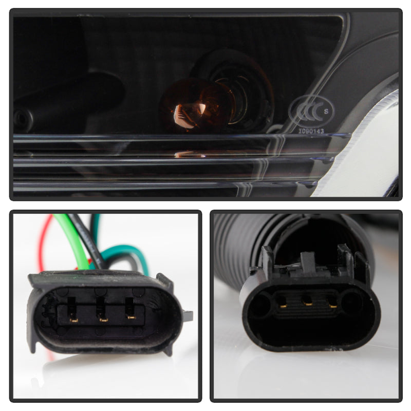 Spyder Ford F150 09-14 Halogen Light Bar Projector Headlights Black PRO-YD-FF15009PL-BK 5087577
