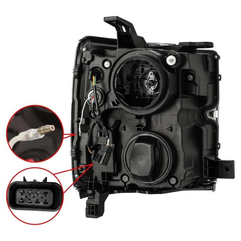 AlphaRex 15-19 Chevy 2500HD PRO-Series Proj Headlights Plank Jet Blk w/Activ Light/Seq Signal/DRL 880226 *Discontinued