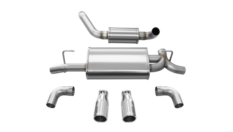 Corsa 18+ Jeep Wrangler JL 2.5in Dual Rear Exit Polished Tips Touring Axle-Back Exhaust 21016