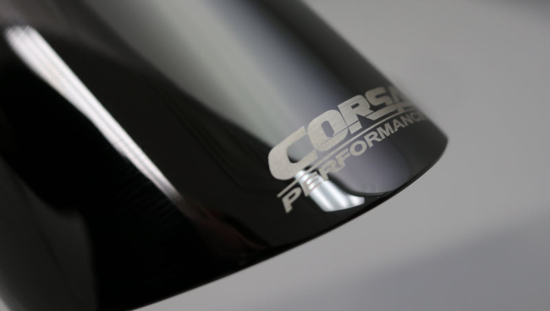 Corsa Performance Single Universal 3.0in Inlet / 4.0in Outlet Black PVD Pro-Series