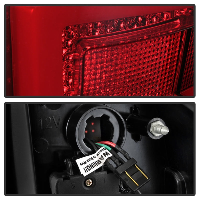 Spyder 16-17 Toyota Tacoma LED Tail Lights - Red Clear (ALT-YD-TT16-LED-RC) 5085757