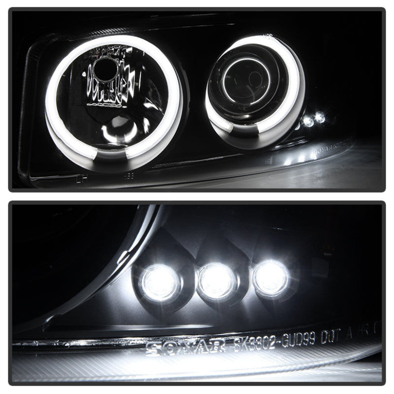 Spyder GMC Sierra 1500/2500 99-06 Projector Headlights CCFL Halo LED Blk Smke PRO-YD-CDE00-CCFL-BSM 5078704
