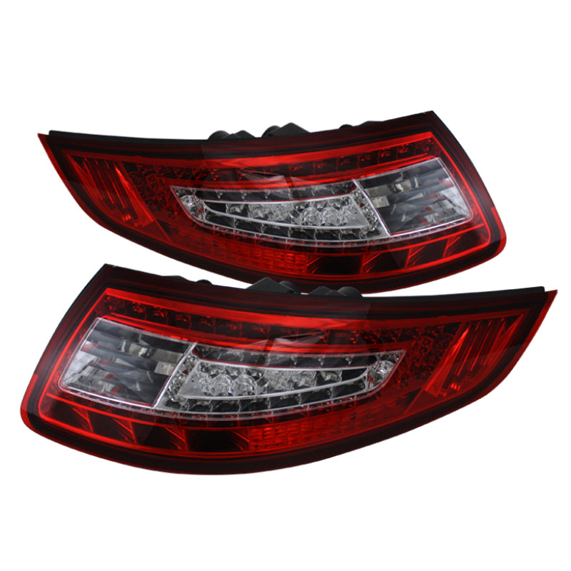 SPYDER Xtune Porsche 911 997 05-08 LED Tail Lights Red Clear ALT-ON-P99705-LED-RC 5008848