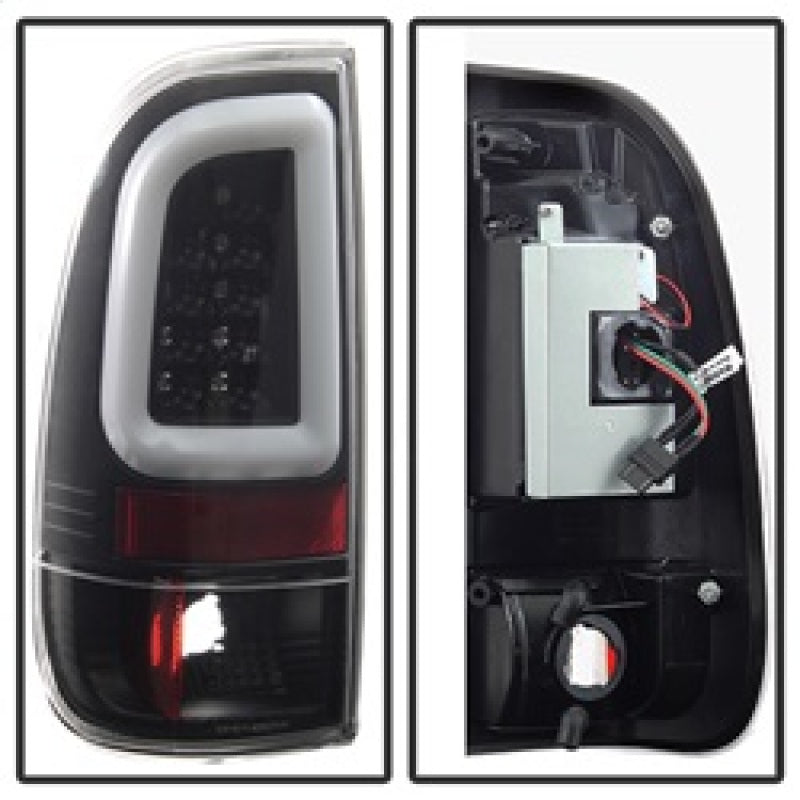 Spyder 97-03 Ford F150 Stylsd. F250/350 V3 Light Bar LED Tail Lights - Blk ALT-YD-FF15097V3-LBLED-BK 5084231