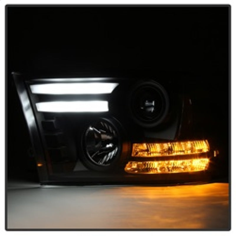 Spyder Dodge Ram 09-12 Projector Headlights Light Bar DRL Black PRO-YD-DR09-LBDRL-BK 5081001