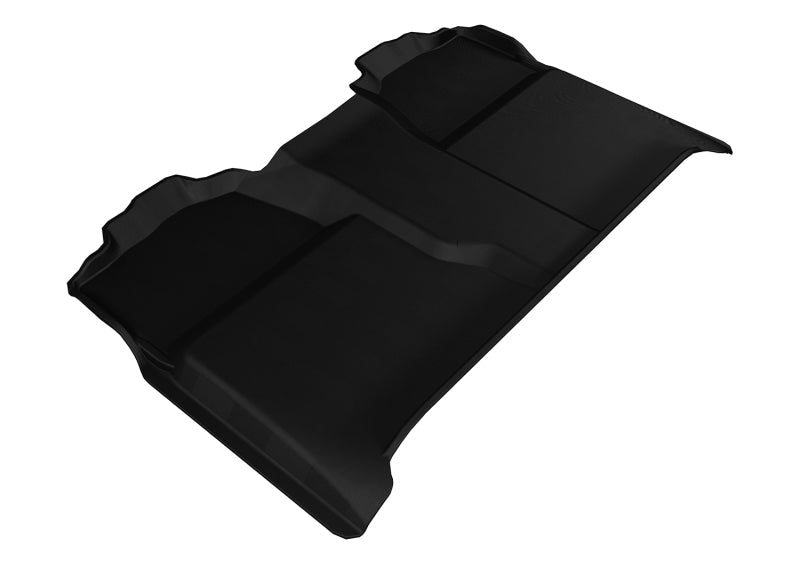 3D MAXpider 2007-2013 Chevrolet Silverado Crew Cab Kagu 2nd Row Floormats - Black L1CH04721509