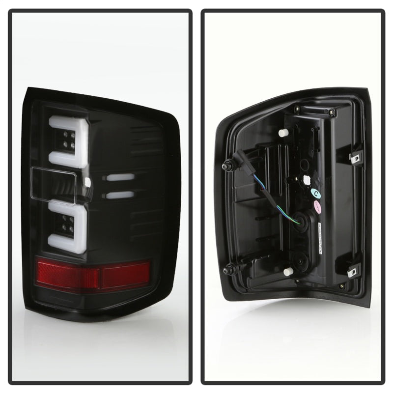 Spyder 16-18 Chevy Silverado Light Bar LED Tail Lights - All Black ALT-YD-CS16-LED-B 5085863