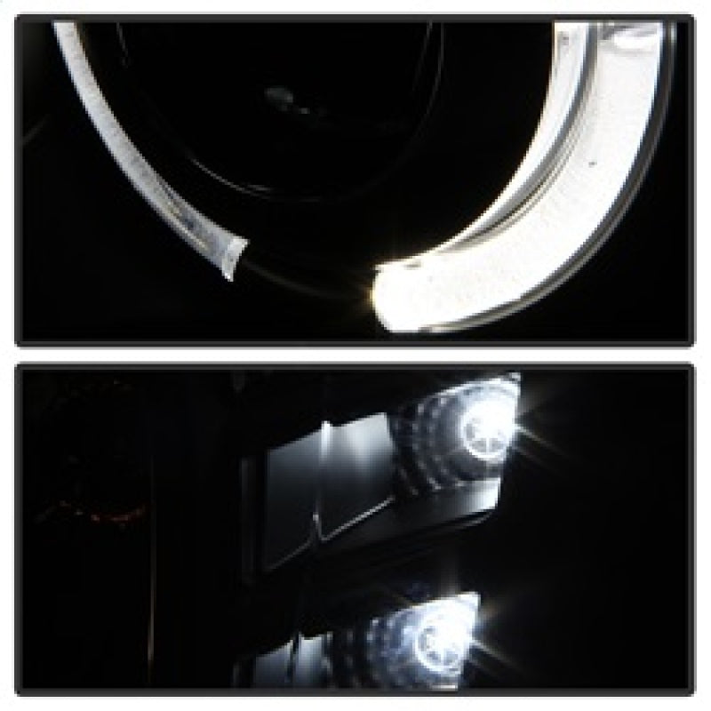 Spyder Chevy Malibu 04-07 Projector Headlights LED Halo LED Black High H1 Low H1 PRO-YD-CM04-HL-BK 5042675