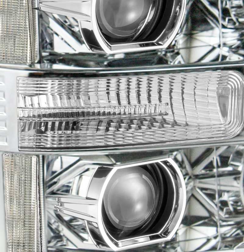 AlphaRex 11-16 Ford F-250 SD PRO-Series Projector Headlights Plank Style Design Chrome w/Seq Signal 880141 *Discontinued