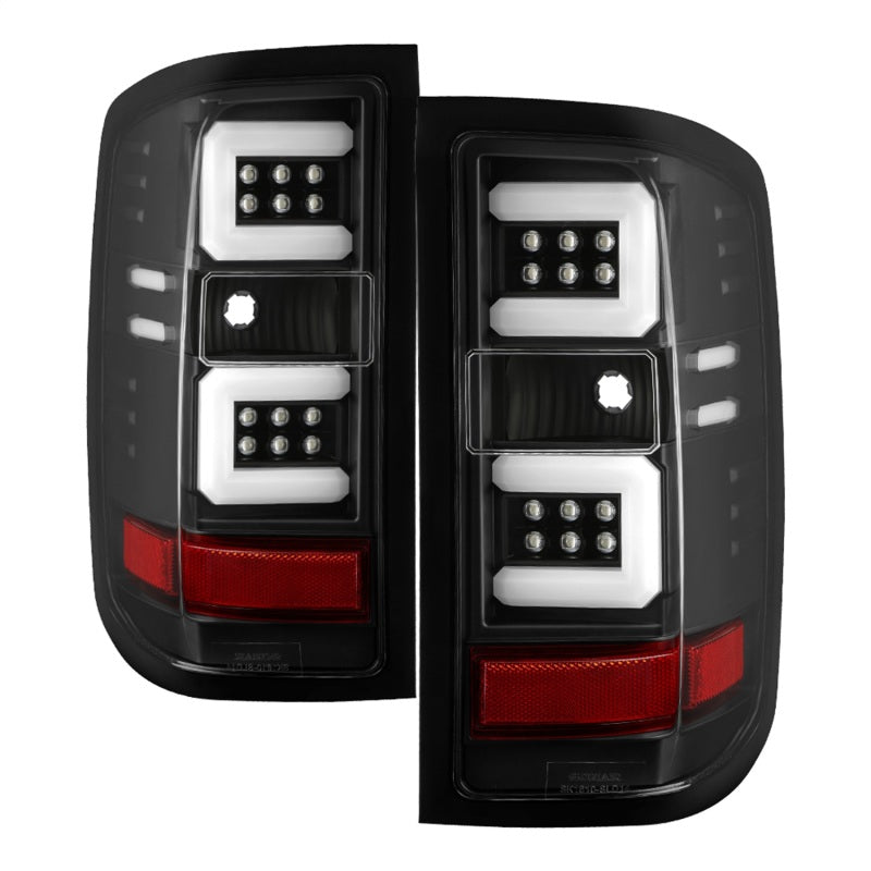 Spyder 16-18 Chevy Silverado Light Bar LED Tail Lights - All Black ALT-YD-CS16-LED-B 5085863