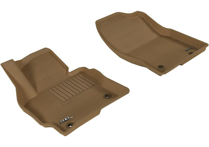 3D MAXpider 2013-2016 Mazda CX-5 Kagu 1st Row Floormat - Tan L1MZ03811502