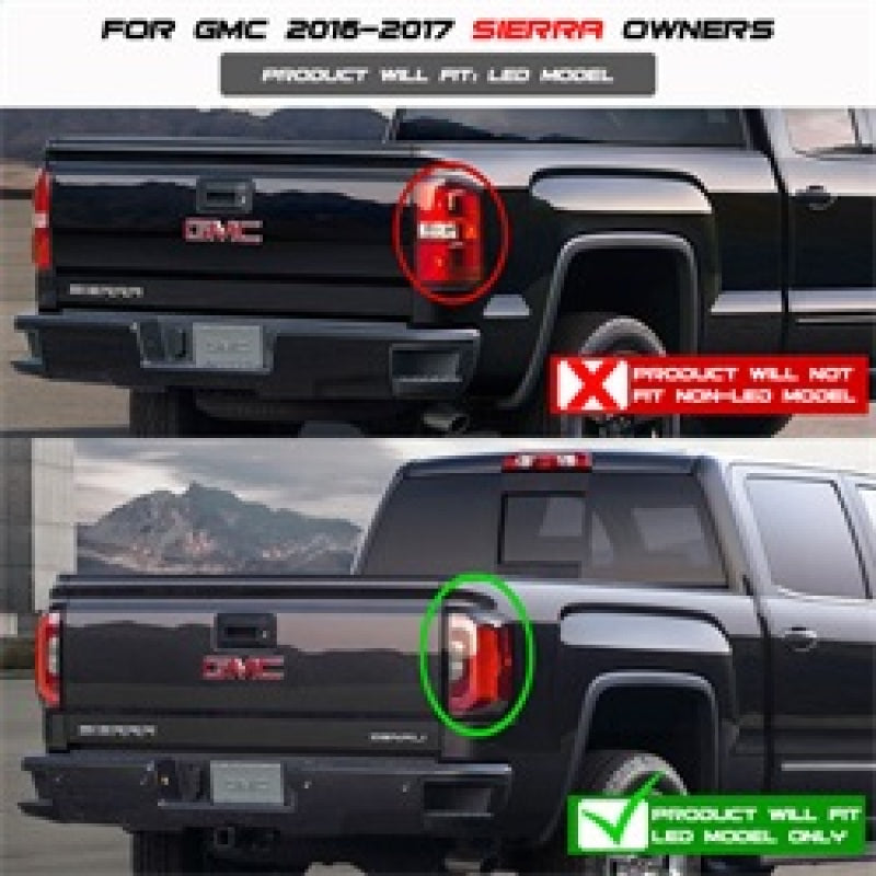 Spyder GMC Sierra 2016-2017 Light Bar LED Tail Lights - Red Clear ALT-YD-GS16-LED-RC 5083807
