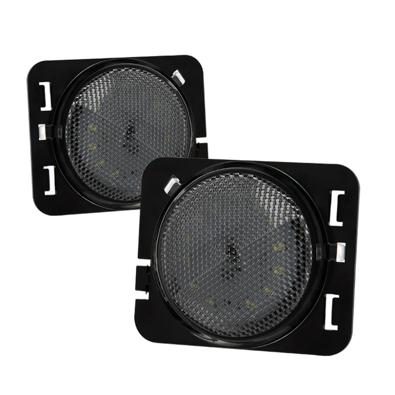 SPYDER xTune Jeep Wrangler 07-15 LED Front Fender Side Marker Lights - Smoked SML-JH-JW07-LED-SM 9033049