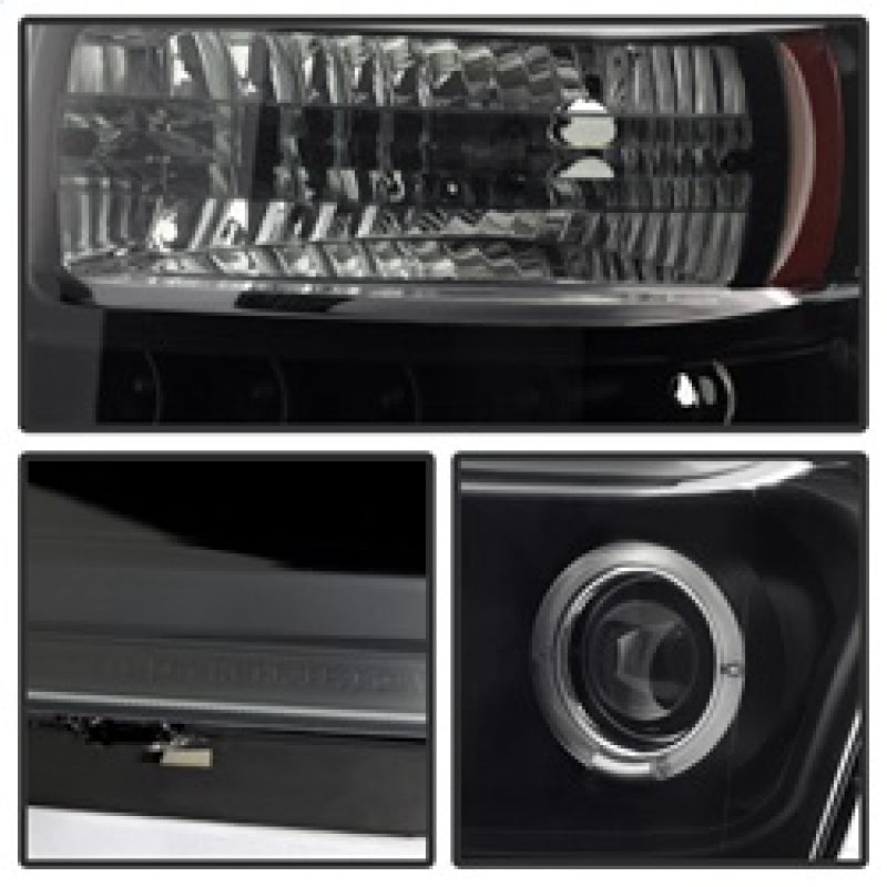 Spyder Ford F250/350 08-10 Projector Headlights LED Halo LED Blk Smke PRO-YD-FS08-HL-BSM 5078490