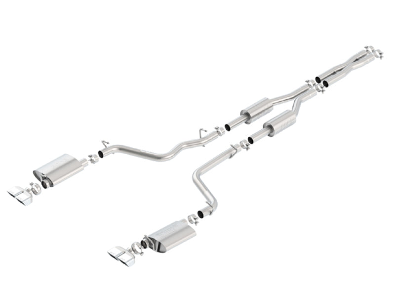Borla 09-14 Dodge Challenger R/T 5.7L RWD 2Dr. Dual Rctgl. Angle S-Type CB Exhaust - Rear Split Exit 140707